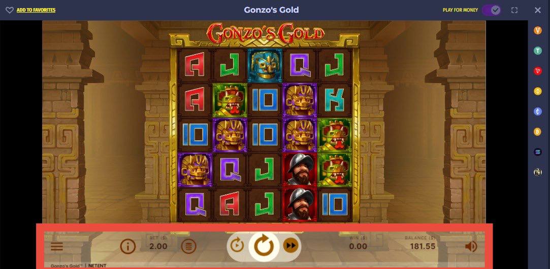 پنل شرط بندی بازی Gonzos Gold وگاس بت